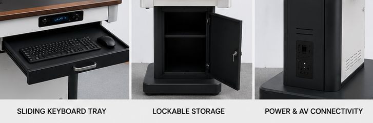 Height Adjustable Smart Podium
