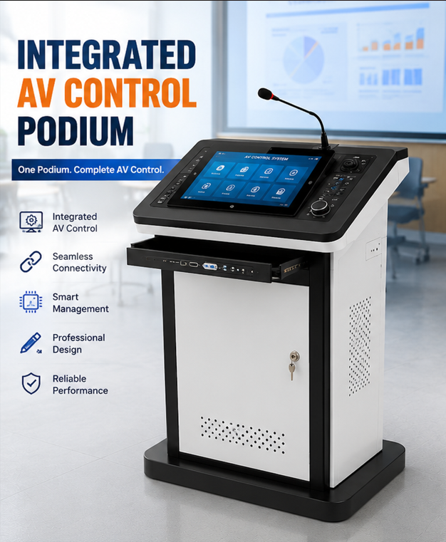 Integrated AV Control Podium